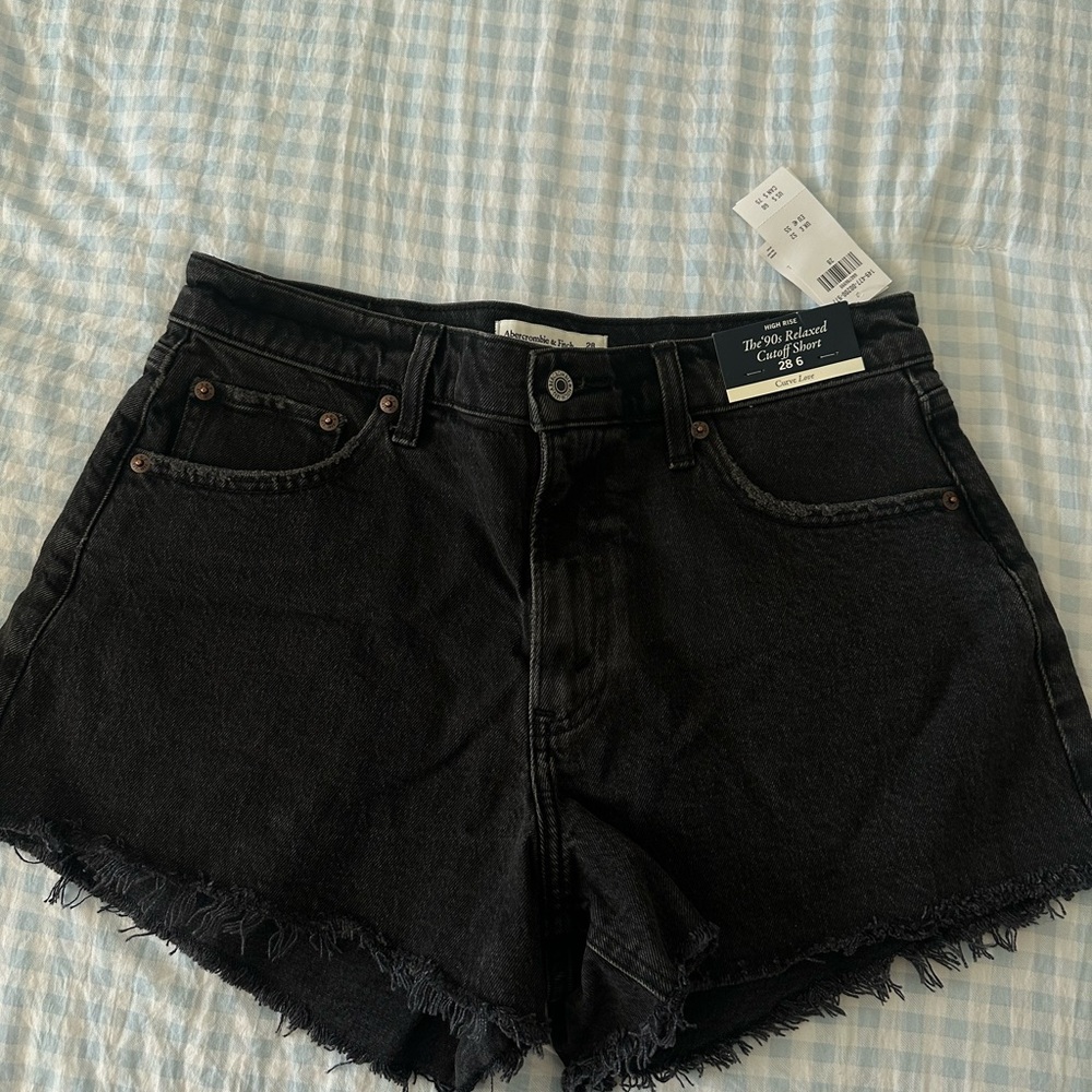 Abercrombie & Fitch Black Jean Shorts